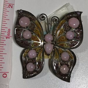 STERLING SILVER FILIGREE & Enamel brooch